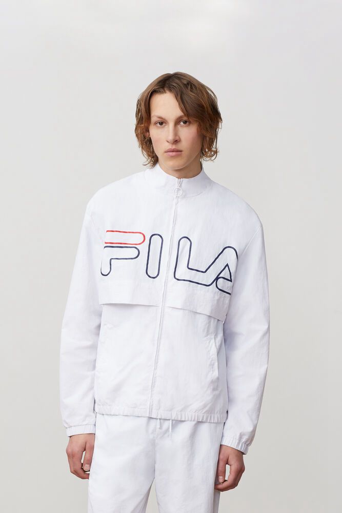 Fila Jakke Herre Hvite Dani Woven 025846-LGQ